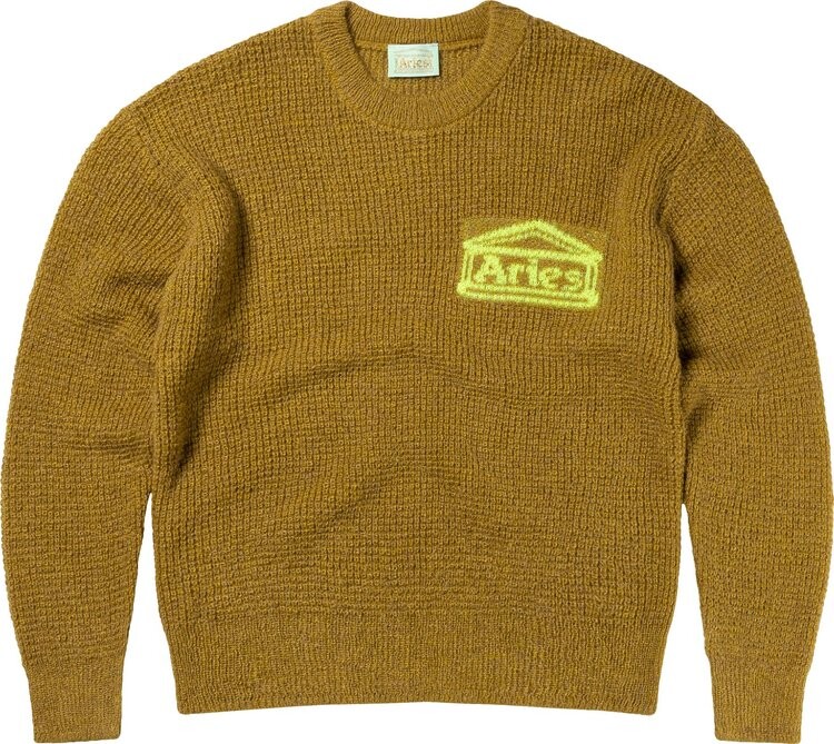 

Джемпер Aries Waffle Knit Jumper 'Khaki', зеленый