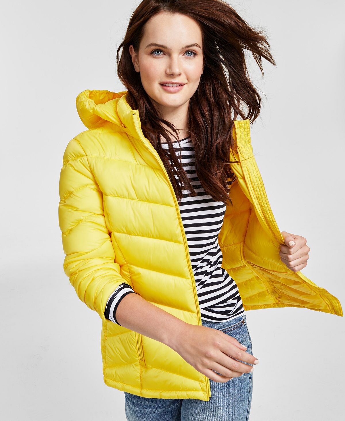 

Пуховик с капюшоном для женщин, созданный для macy's Charter Club, мульти