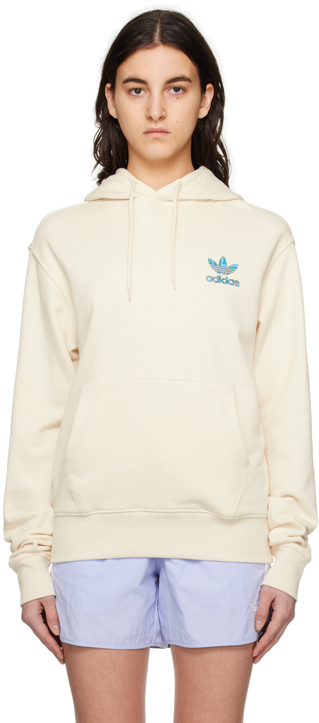 

Бежевый худи с трилистником adidas Originals