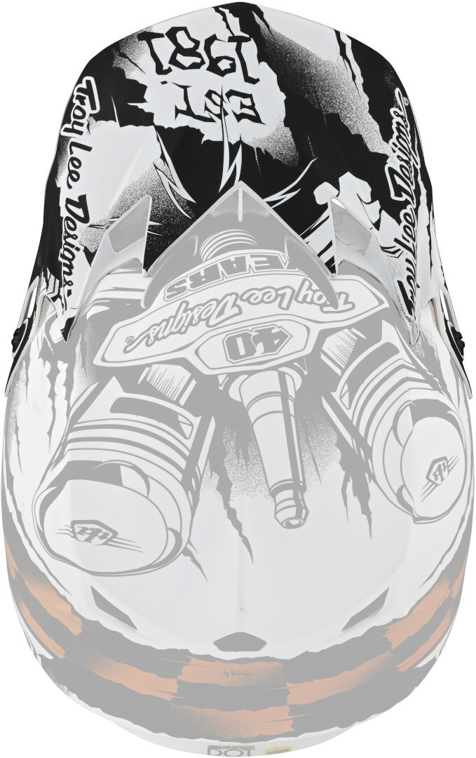 цена Пик Troy Lee Designs SE4 Strike для шлема, бело-черный