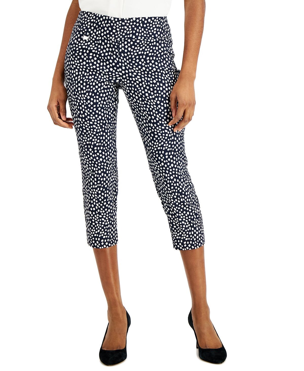 

Миниатюрная футболка essential capri pull-on с контролем живота, созданная для macy's Alfani, мульти