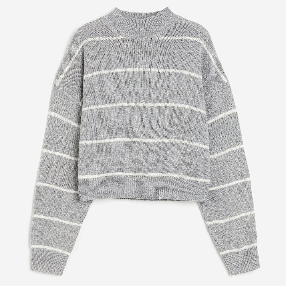 

Свитер H&M, серый/белый