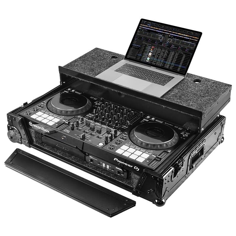 

Черный корпус Odyssey Pioneer DDJ-1000 / DDJ-1000SRT 1u с запатентованной скользящей платформой и угловыми колесами FZGSDDJ1000BL1CW