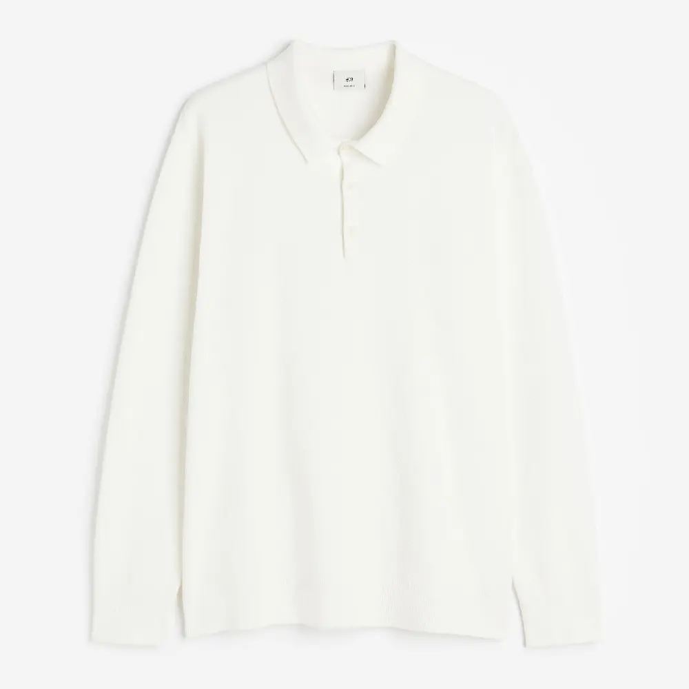 

Футболка поло H&M Regular Fit, кремовый, Бежевый