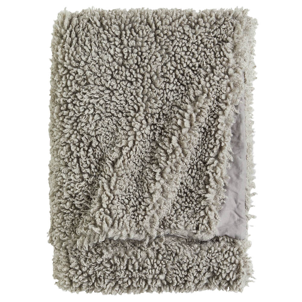 

Плед H&M Home Plush Fleece, серый
