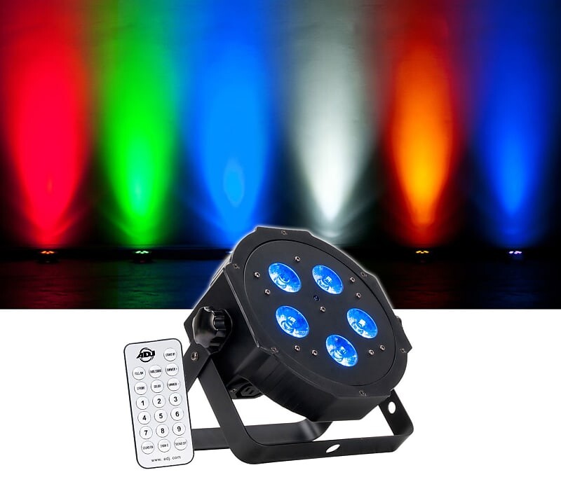 

American DJ ADJ MEGA HEX PAR Can RGBWA+UV Slim LED Wash Light Up-Light+Remote