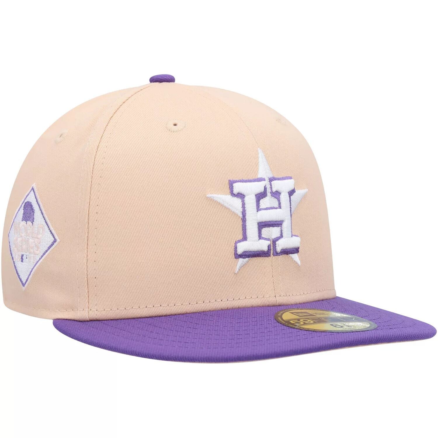 

Мужская шляпа New Era оранжевого/фиолетового цвета с нашивкой World Series 2017 Houston Astros 59FIFTY.