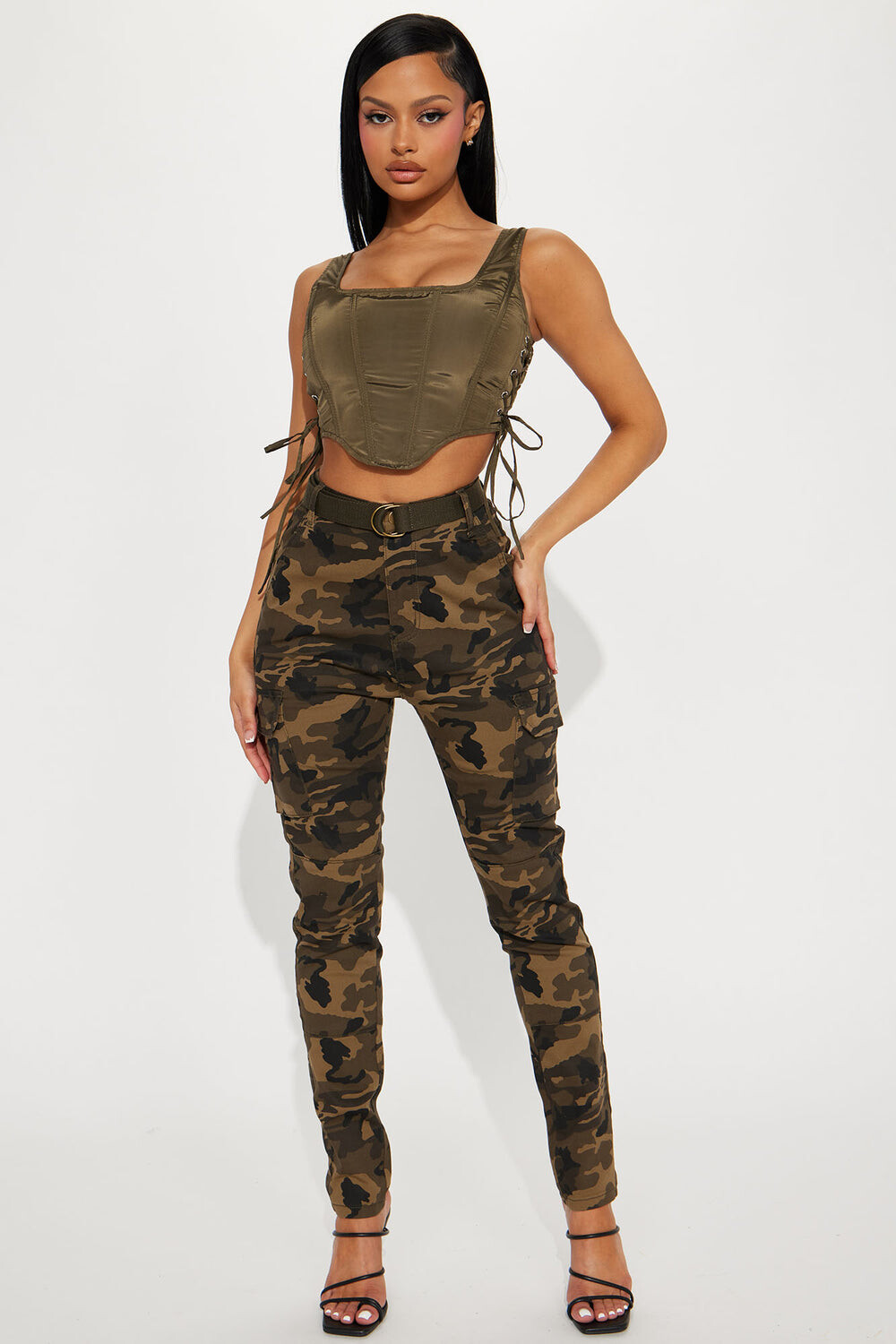 

Брюки карго Fashion Nova RJH2373CM, оливковый, Зеленый