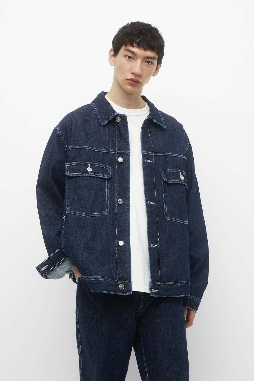 

Джинсовая куртка свободного кроя Wrangler ATG Pull&Bear, синий