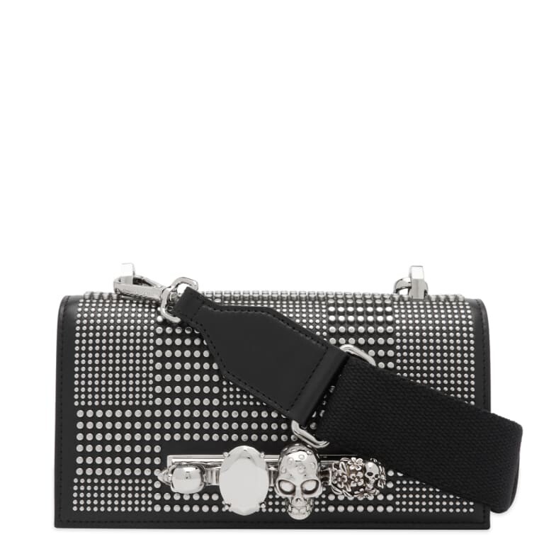 

Сумка-клатч Alexander Mcqueen The Knuckle Stud, черный/белый