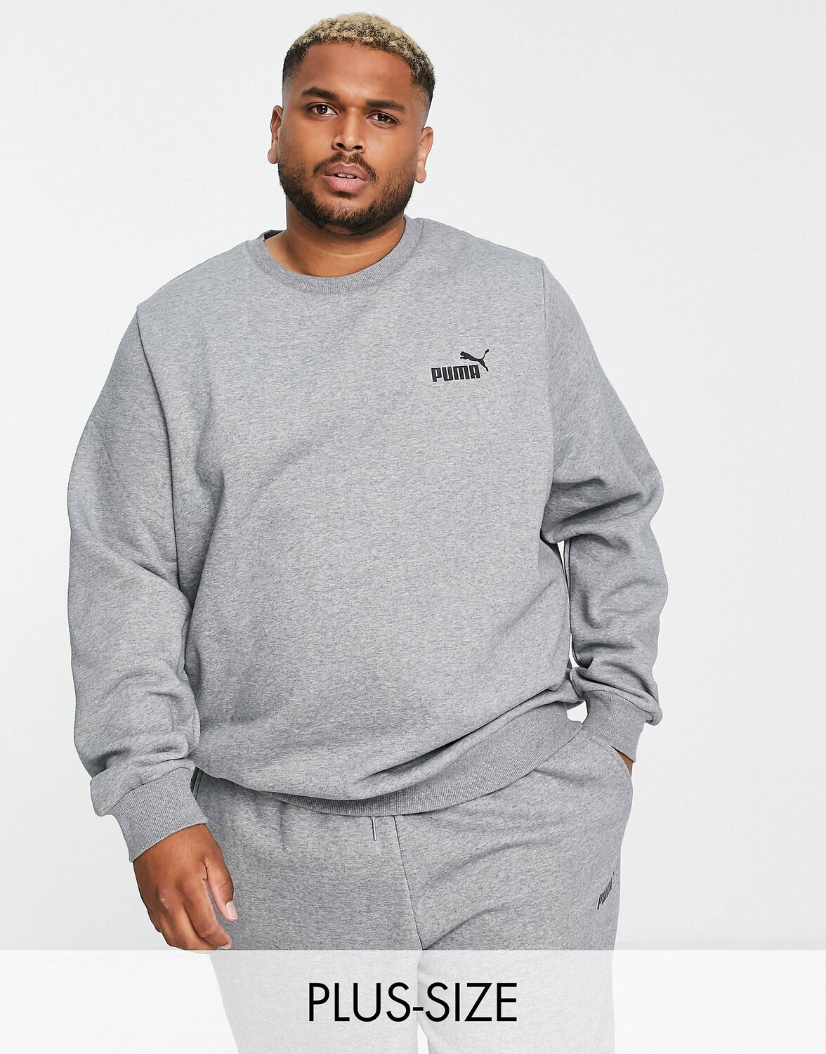 

Серая толстовка с маленьким логотипом Puma PLUS Essentials, Серый