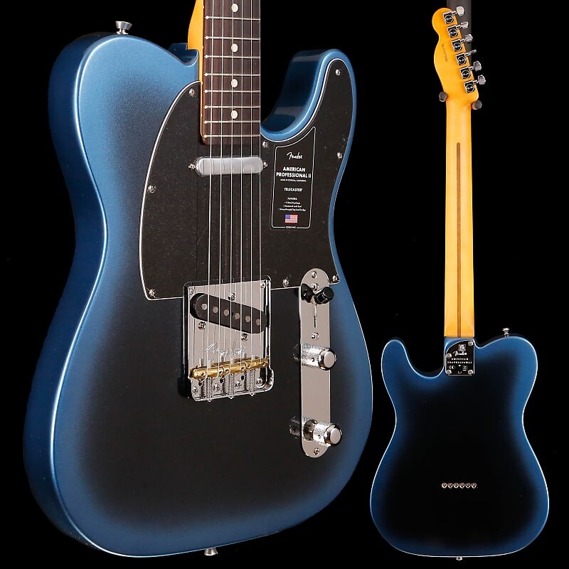 

Fender American Professional II Telecaster, палисандр Fb, темная ночь 8 фунтов 0,7 унции American Professional II Telecaster Rosewood Fb Dark Night l...
