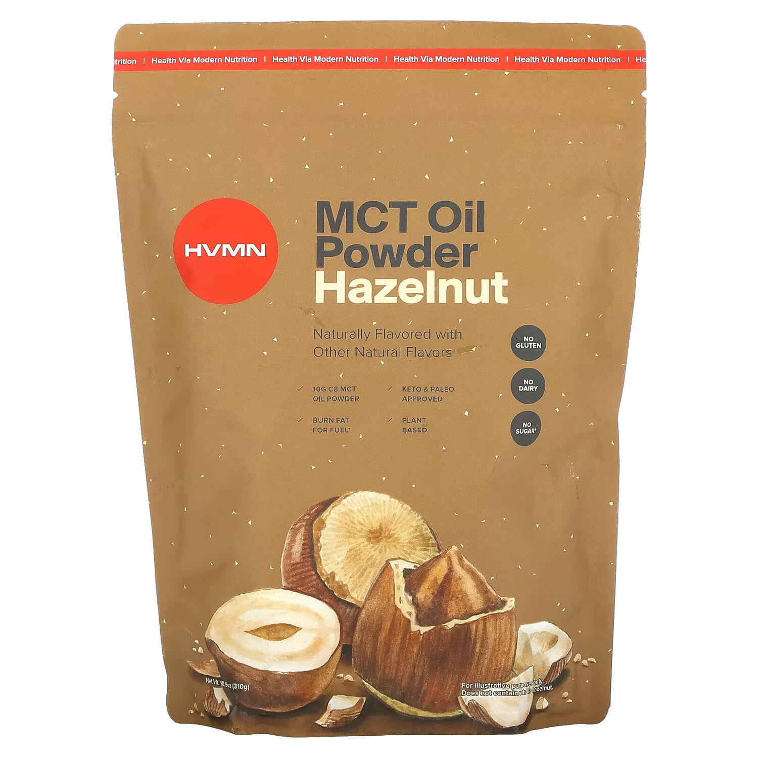 

HVMN, MCT Oil Powder, фундук, 310 г (10,9 унции)