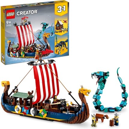 

Конструктор Lego 31132 Creator 3 in1 корабль викингов со змеем Мидгарда