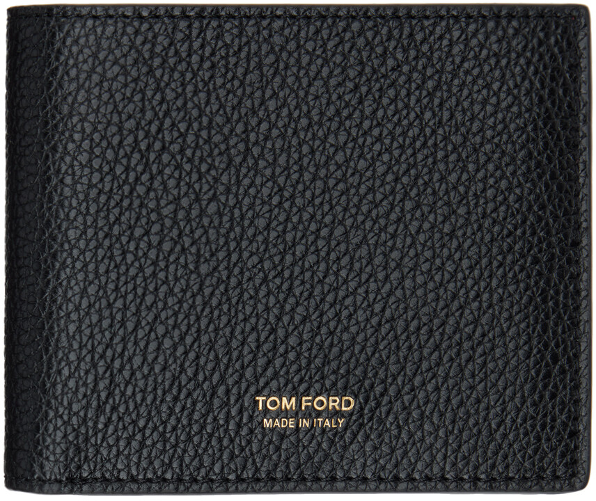 

Черно-красный кожаный кошелек в два сложения TOM FORD