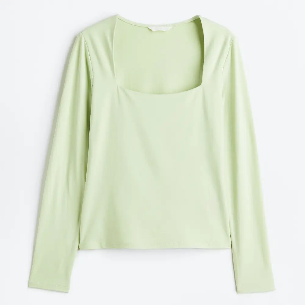 

Лонгслив H&M Jersey, светло-зеленый