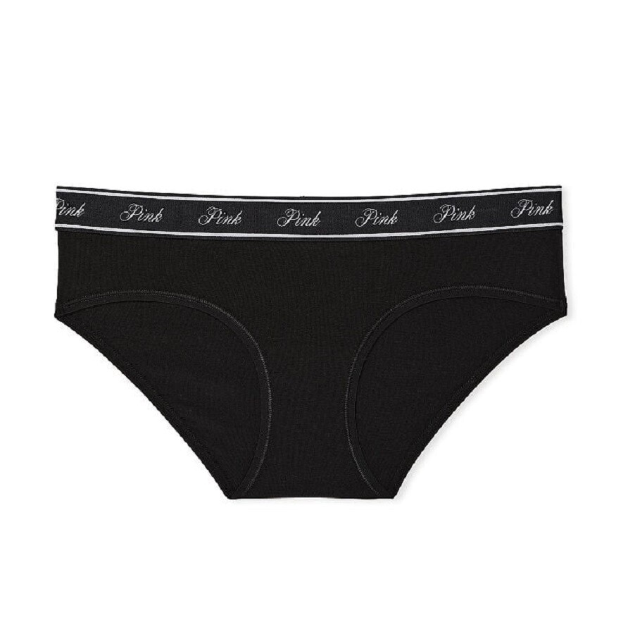 

Трусы Pink By Victoria’s Secret Logo Hipster, черный, белый