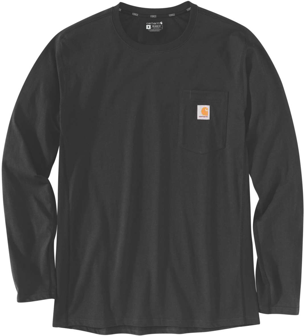 Рубашка с длинным рукавом Carhartt Force Flex Pocket, черный рубашка с длинным рукавом carhartt force flex pocket темно серый