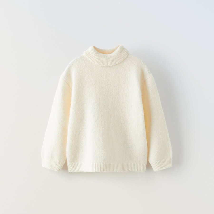 Свитер для девочки Zara Basic Knit, экрю
