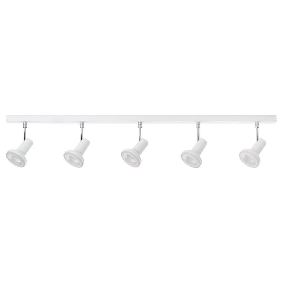 светильник напольный в стиле ретро лампа в стиле индастриал для гостиной креативный декоративный светильник с деревянным и металлическим Потолочный софит Ikea Stratosfar, 5 Spots, белый/хромированный