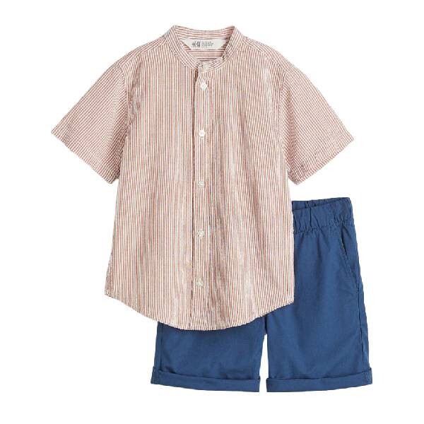 

Комплект H&M Cotton Set, 2 предмета, темно-синий/полоска