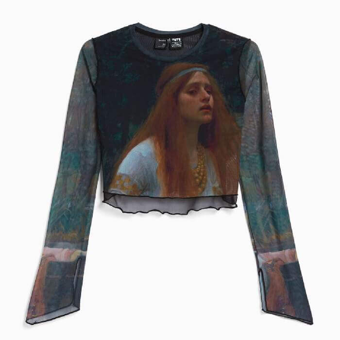 

Лонгслив Bershka Art Series Print, черный