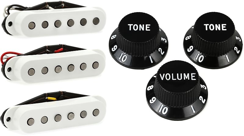 

Комплект из 3 звукоснимателей Fender Tex-Mex Stratocaster со сменными ручками Fender Stratocaster — черный 0991365000=1 0992131000=1