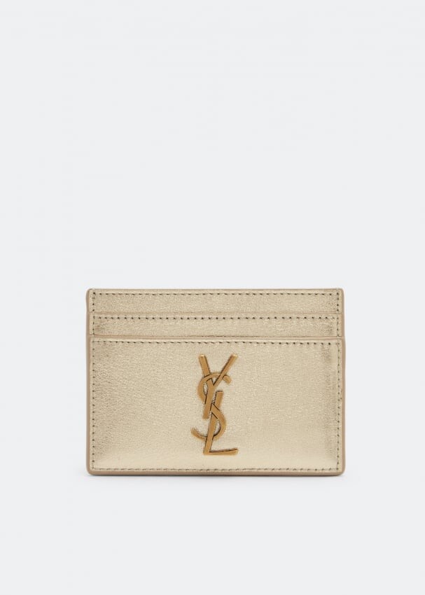 

Картхолдер SAINT LAURENT Monogram card case, золотой