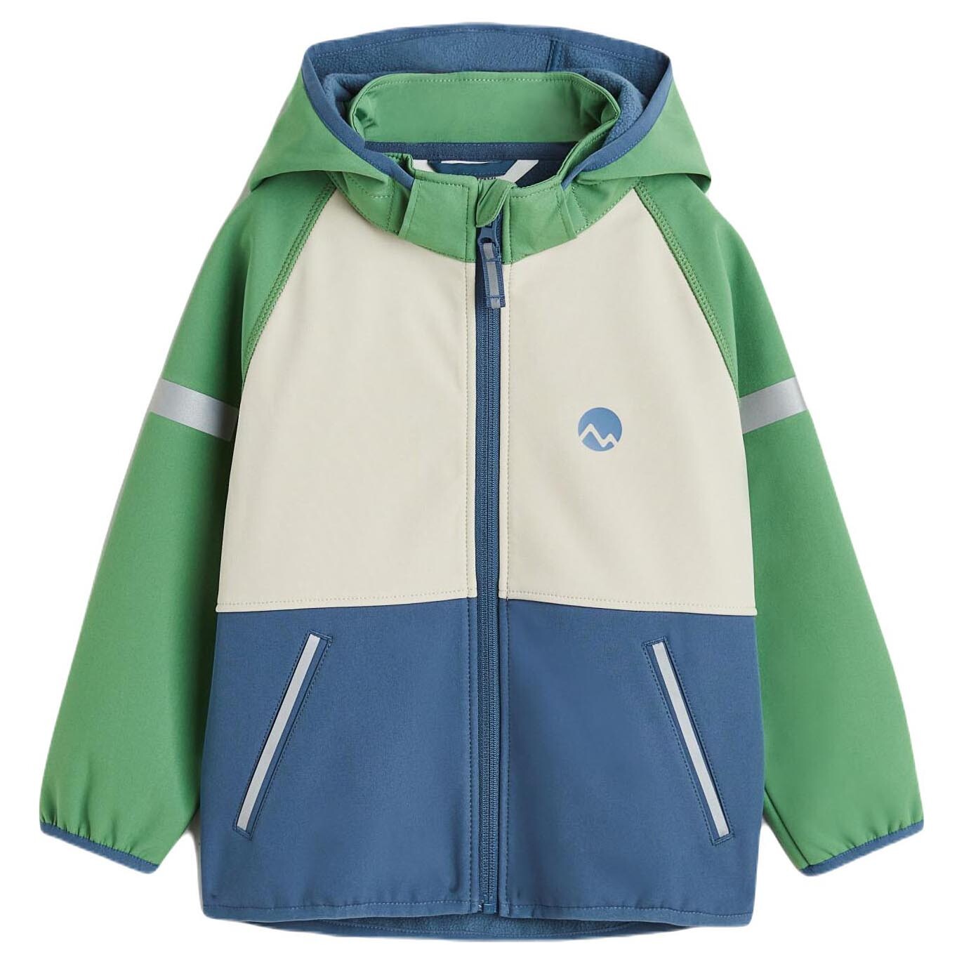 

Куртка H&M Water-resistant Softshell Color-block, зеленый