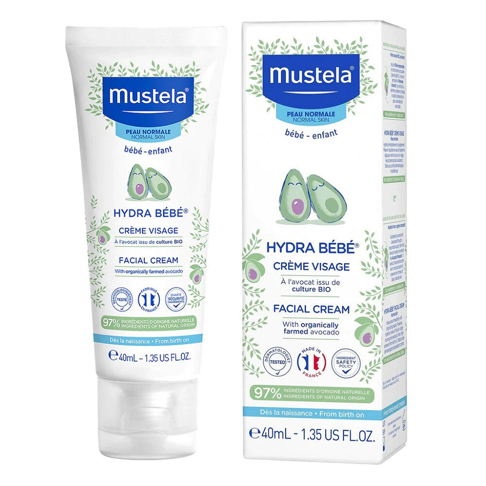 

Mustela Hydra Bebe Facial Cream увлажняющий крем для лица для детей и младенцев 40мл