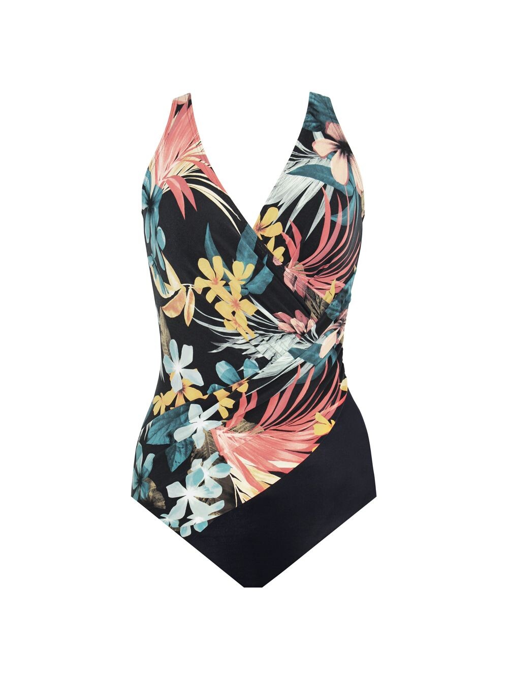 

Слитный купальник с цветочным принтом Plumeria Oceanus Miraclesuit Swim, черный