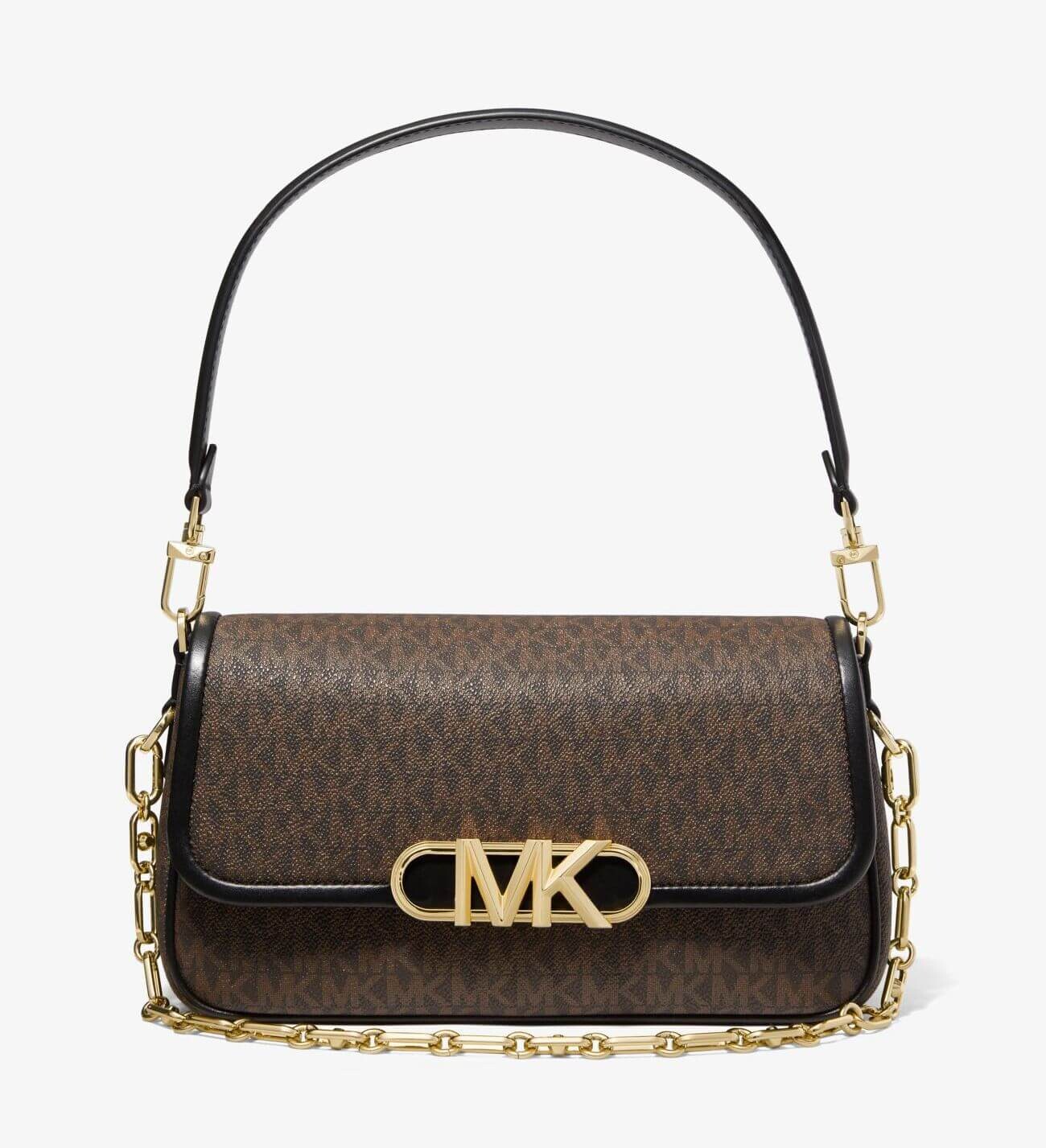 

Сумка Michael Michael Kors Parker Medium Logo Shoulder, коричневый/черный