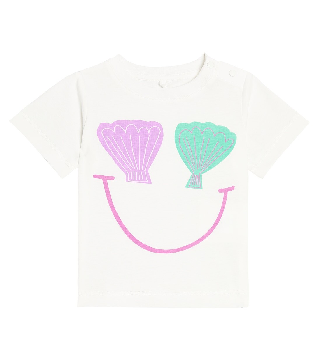

Футболка из хлопкового джерси с детским принтом Stella Mccartney Kids, мультиколор