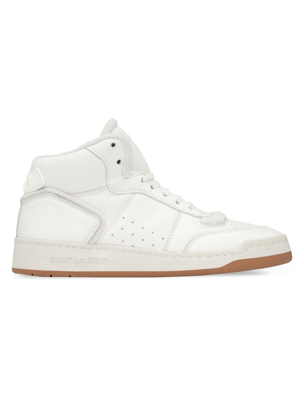 

Кожаные высокие кроссовки SL/80 Saint Laurent, белый