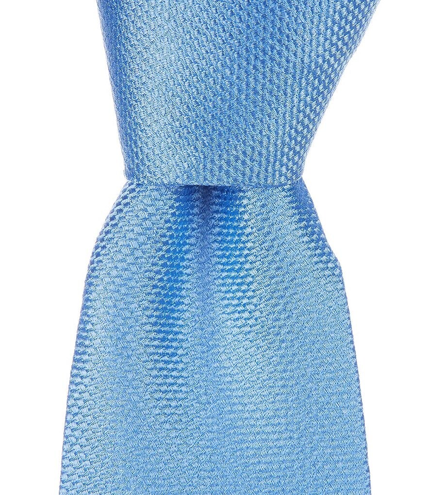 

Roundtree & Yorke с твердой текстурой 3 1/8 Тканый шелковый галстук, синий