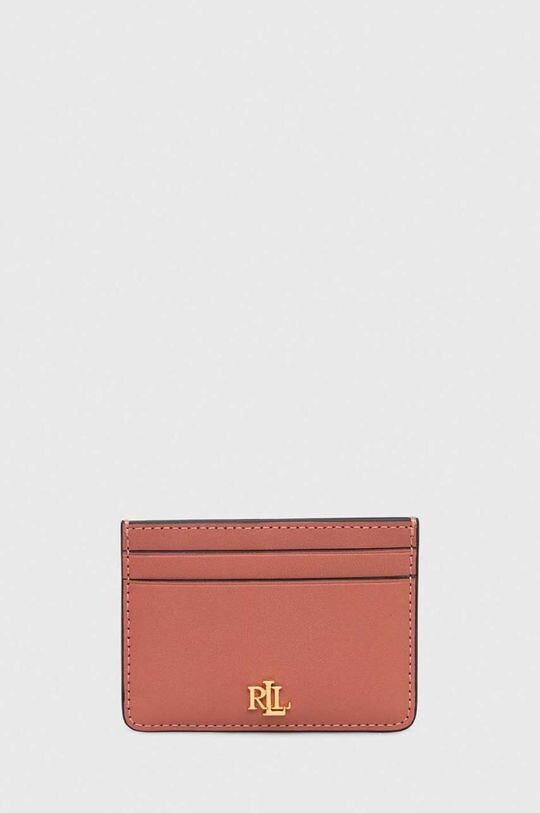 

Кожаный футляр для карт Lauren Ralph Lauren, розовый