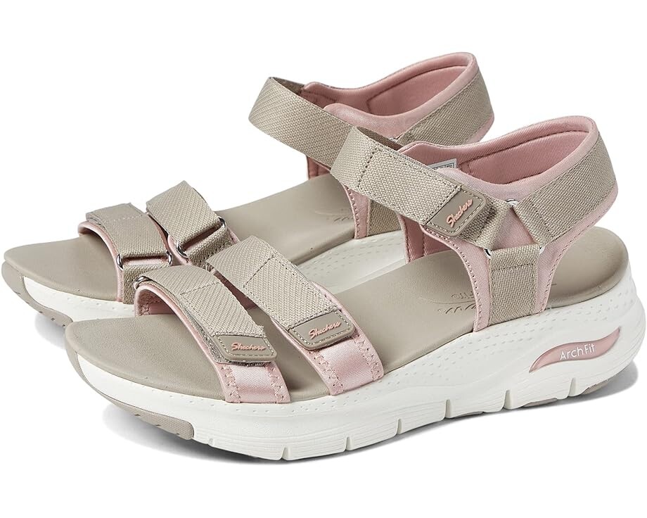 

Сандалии SKECHERS Arch Fit - Fresh Bloom, цвет Taupe/Pink