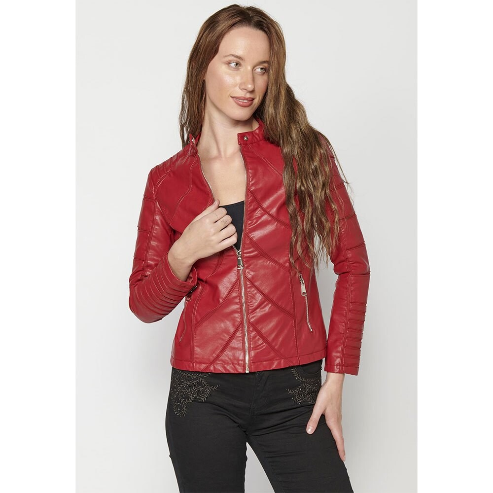 

Куртка Koroshi 2312JA04 Leather, красный
