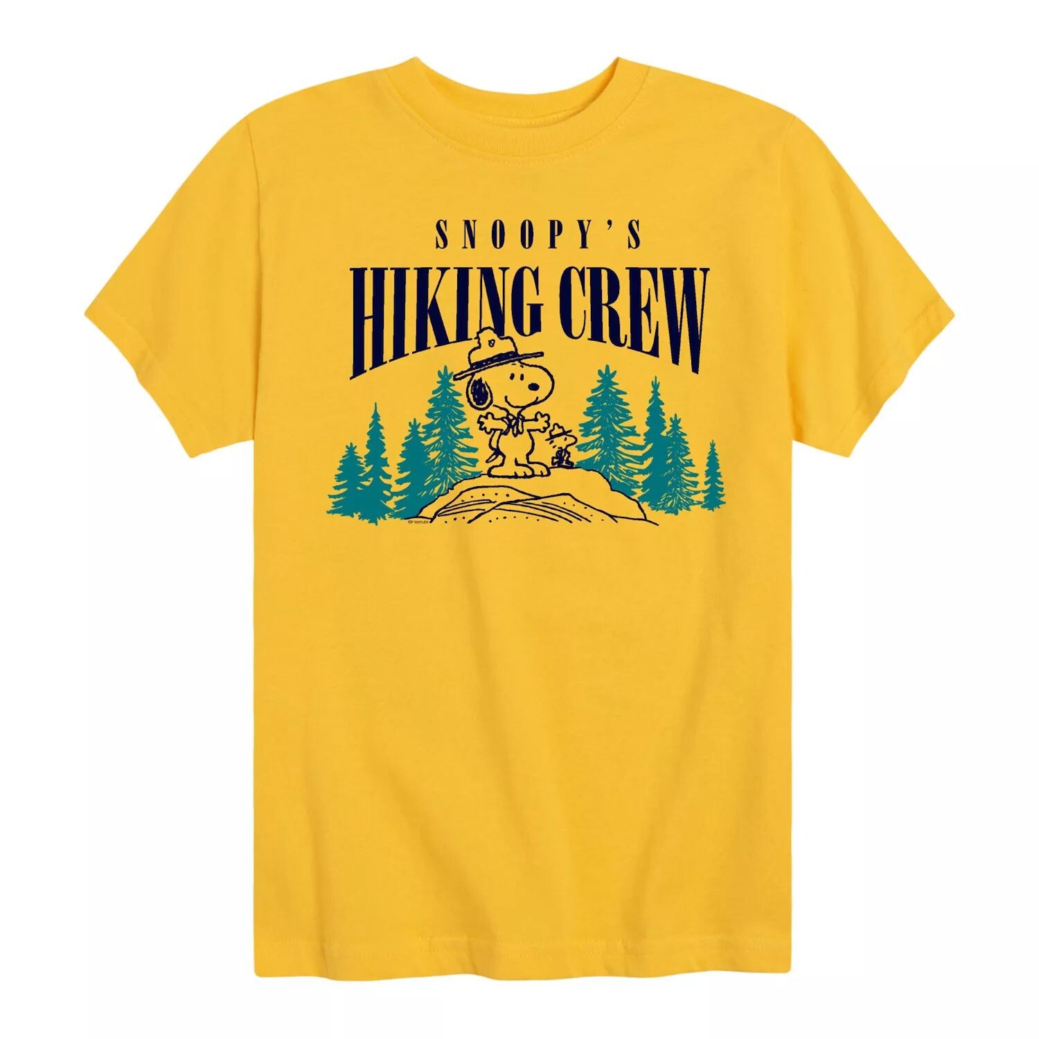 

Футболка с рисунком Peanuts Hiking Crew для мальчиков 8–20 лет Licensed Character, желтый