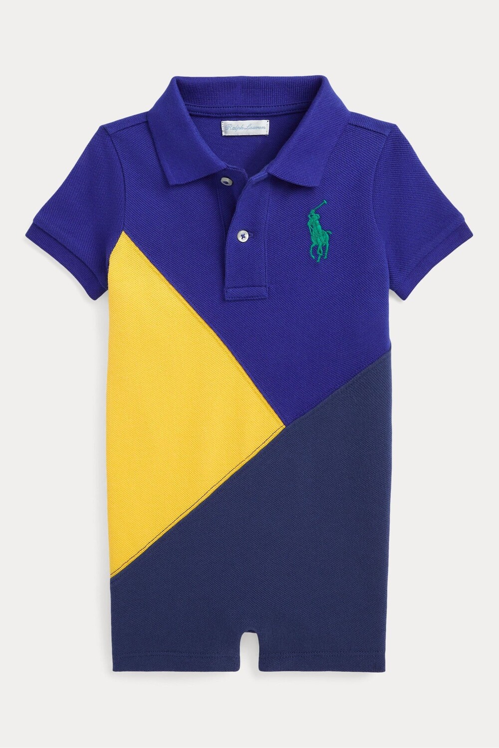

Синий детский комбинезон Mutli с воротником-поло Polo Ralph Lauren, синий