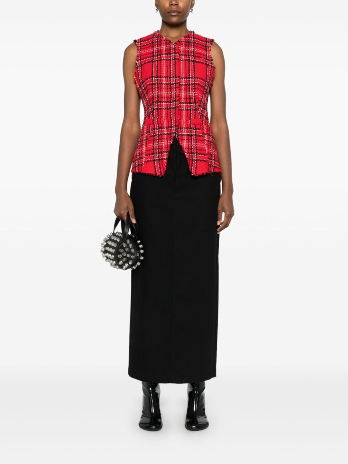 

MSGM жилет в клетку, красный