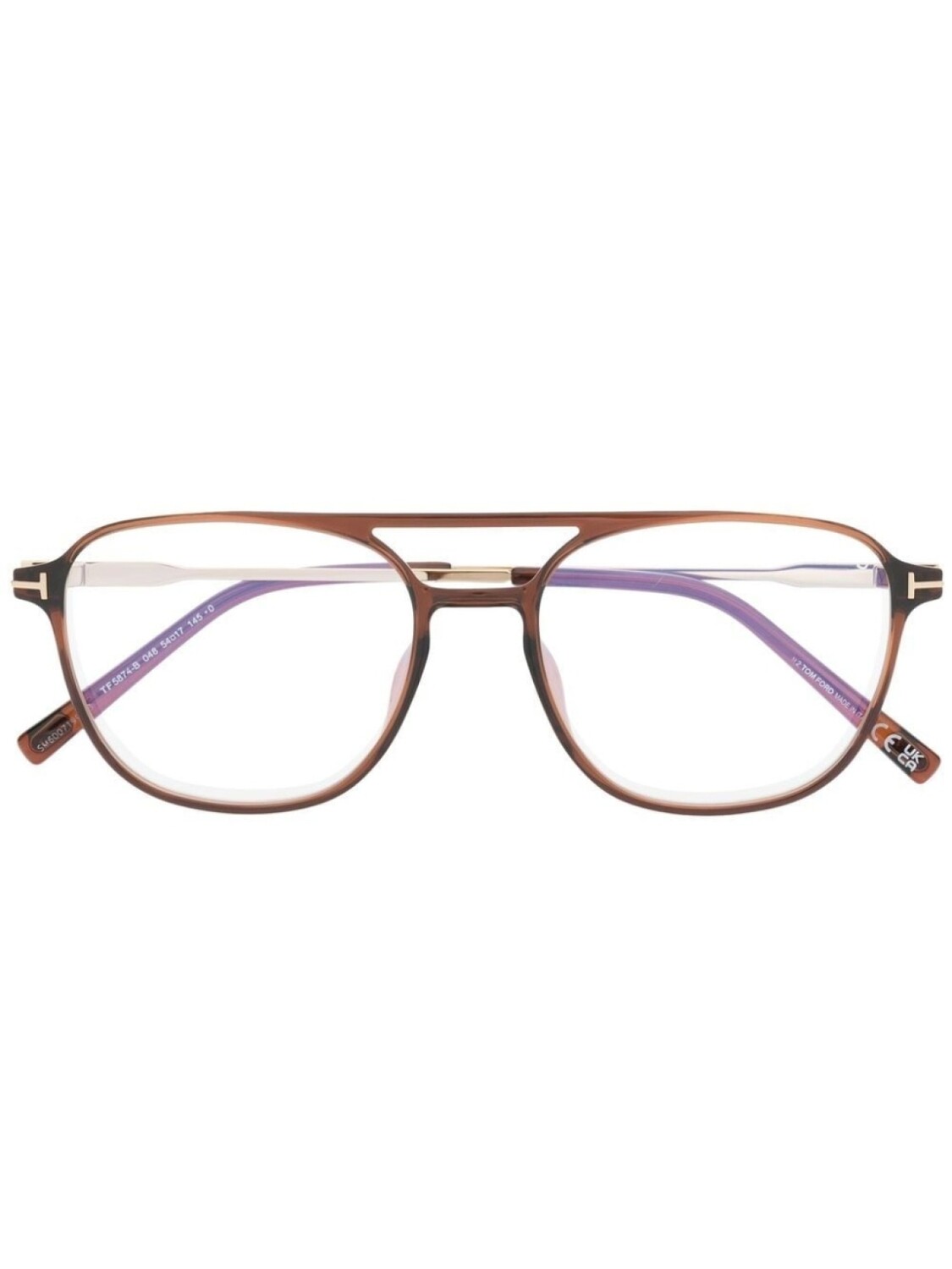 

TOM FORD Eyewear очки-пилоты черепаховой расцветки, коричневый