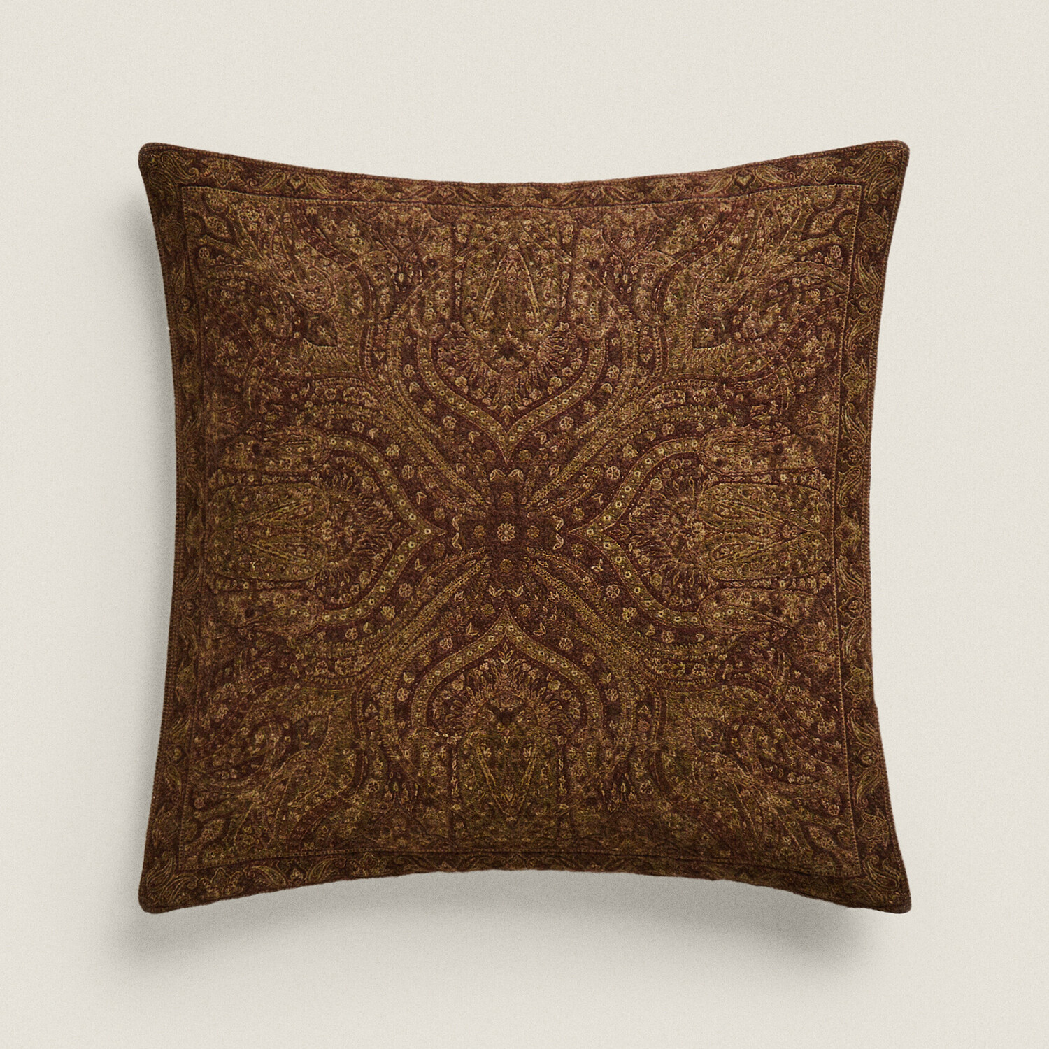 

Чехол для подушки Zara Home Paisley, бордовый/мультиколор