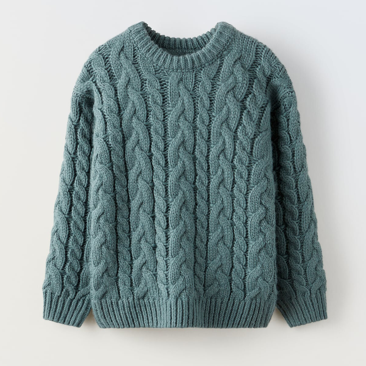 

Свитер Zara Cable-Knit, зеленый