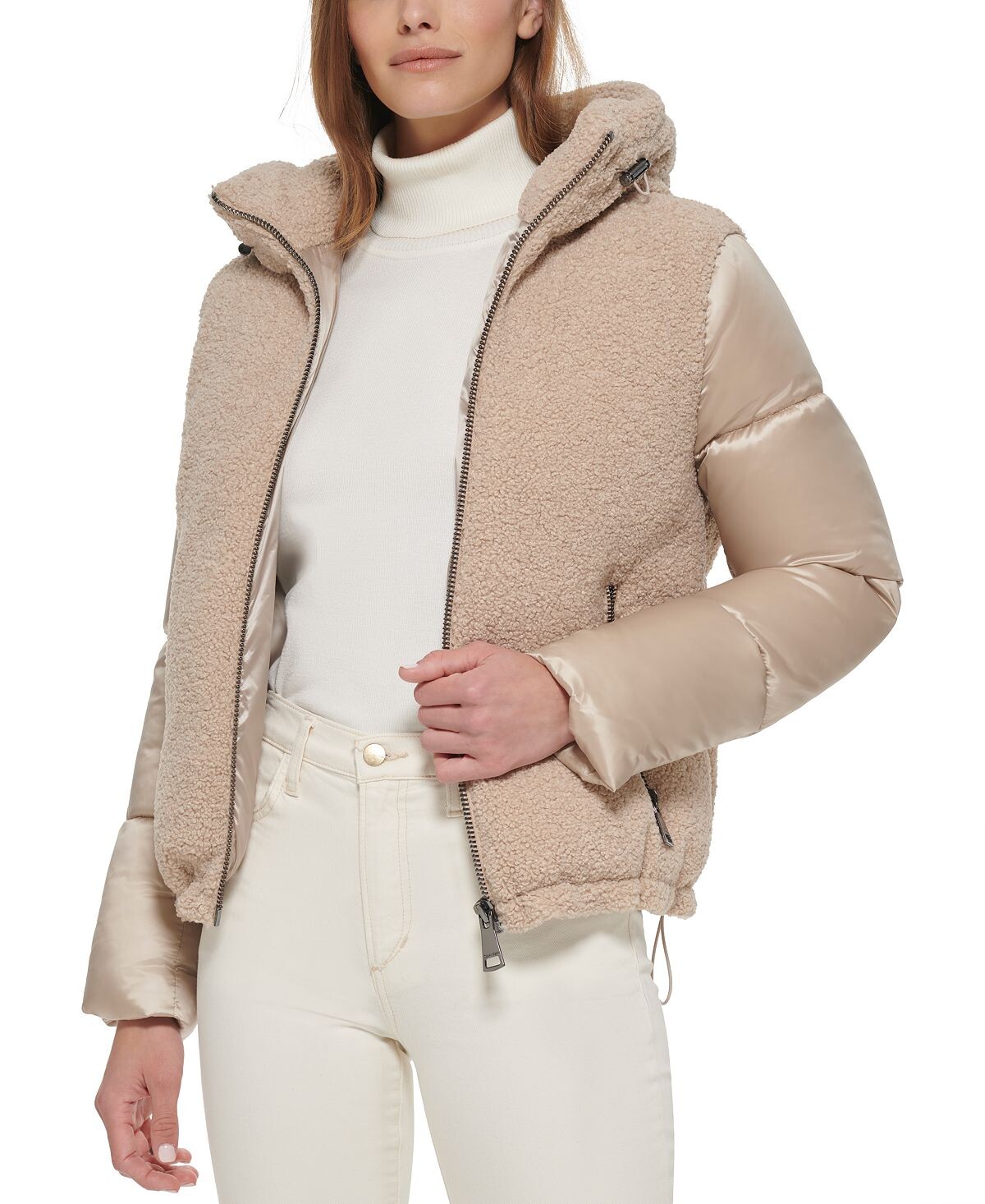 

Пуховик из смешанной ткани с капюшоном Calvin Klein
