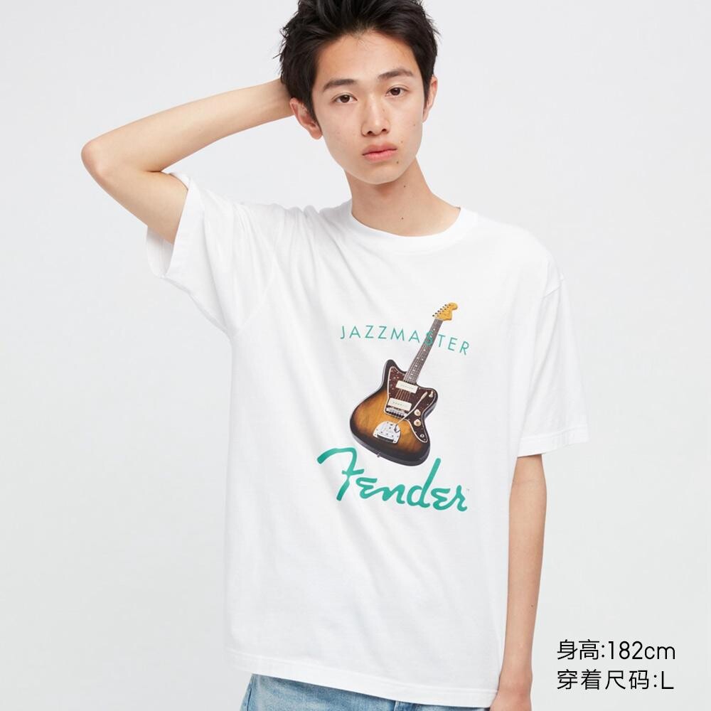 

Футболка с принтом унисекс Uniqlo, белый