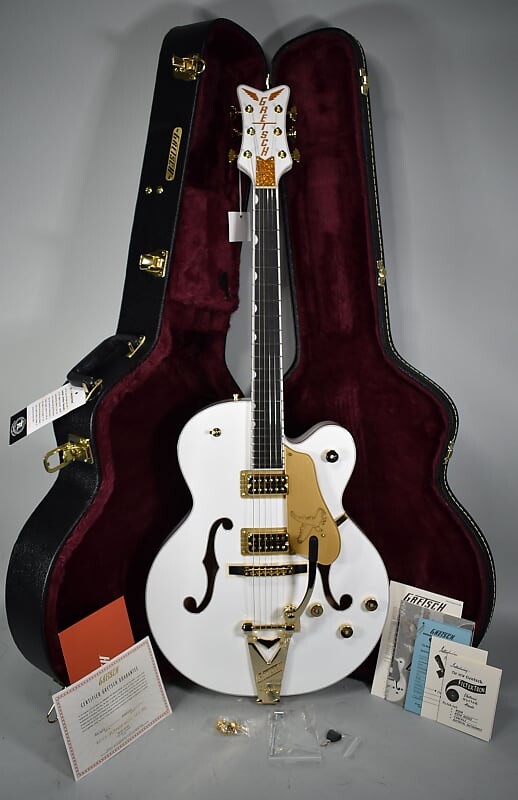 

2022 Gretsch G6136TG Players Edition White Falcon Электрогитара с полым корпусом и OHSC G6136TG Players Edition Hollow Body Electric Guitar w/OHSC