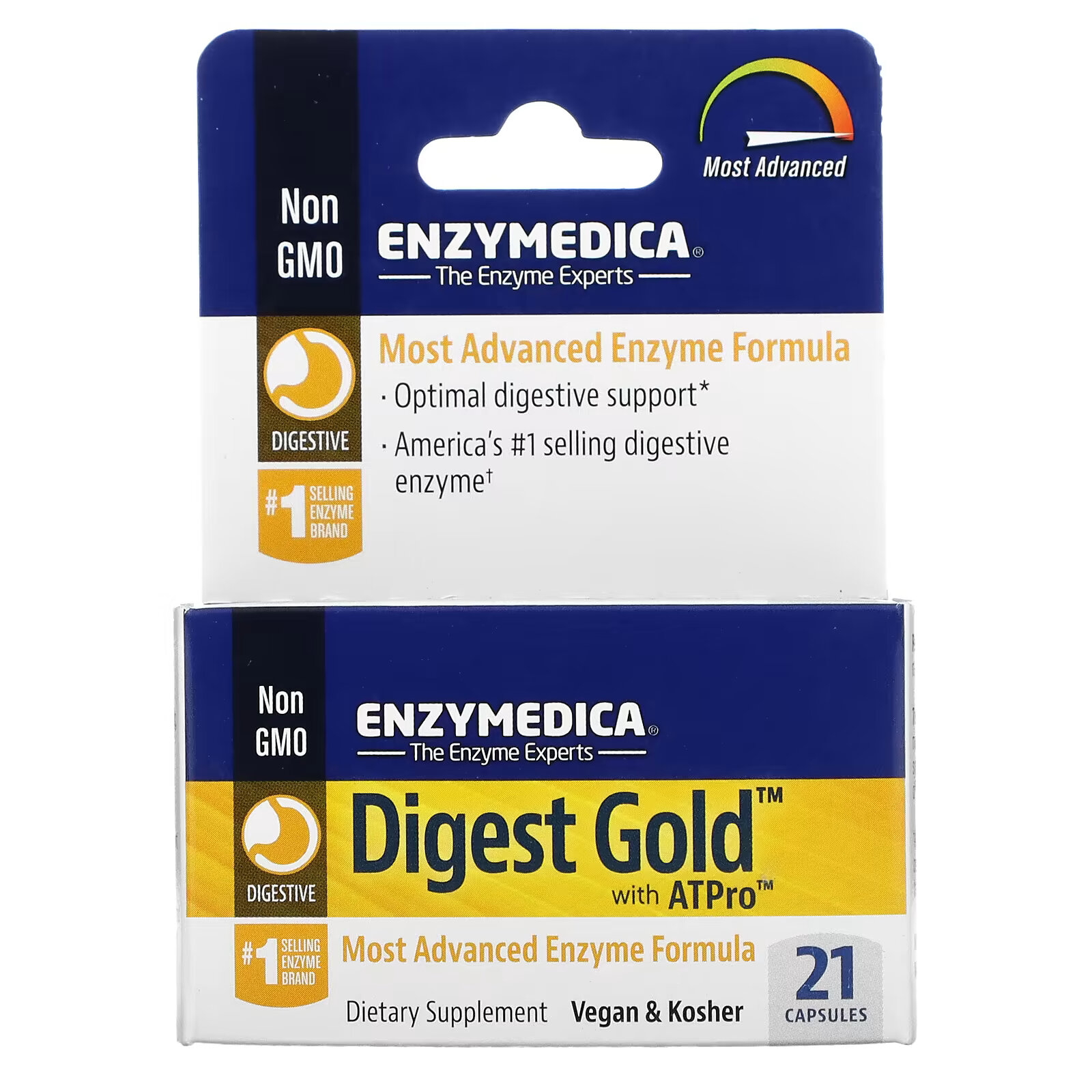 Enzymedica, Digest Gold с ATPro, добавка с пищеварительными ферментами, 21 капсула добавка с пищеварительными ферментами 180 капсул digest gold с atpro enzymedica