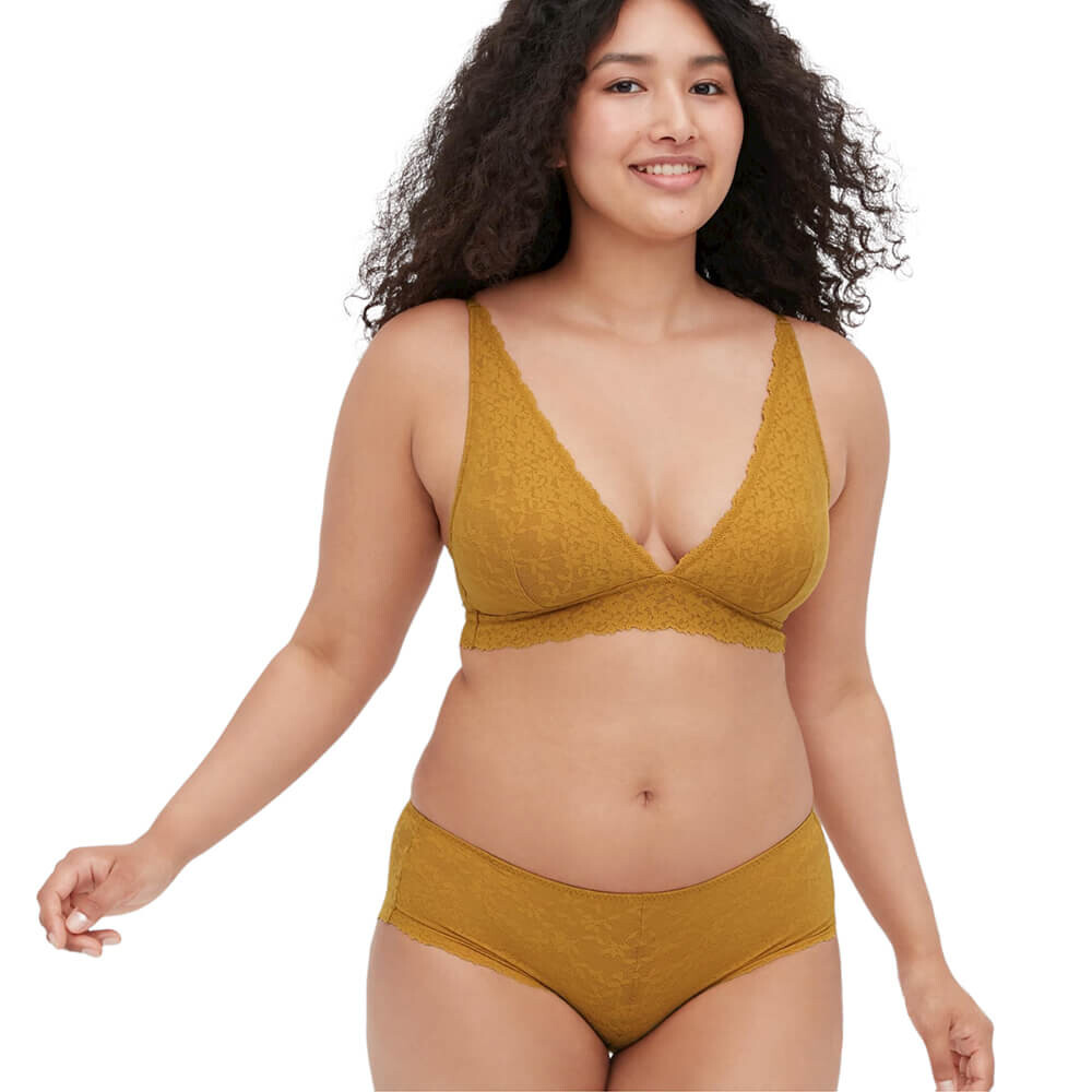 

Бюстгальтер Uniqlo Relax Airism Lace, желтый