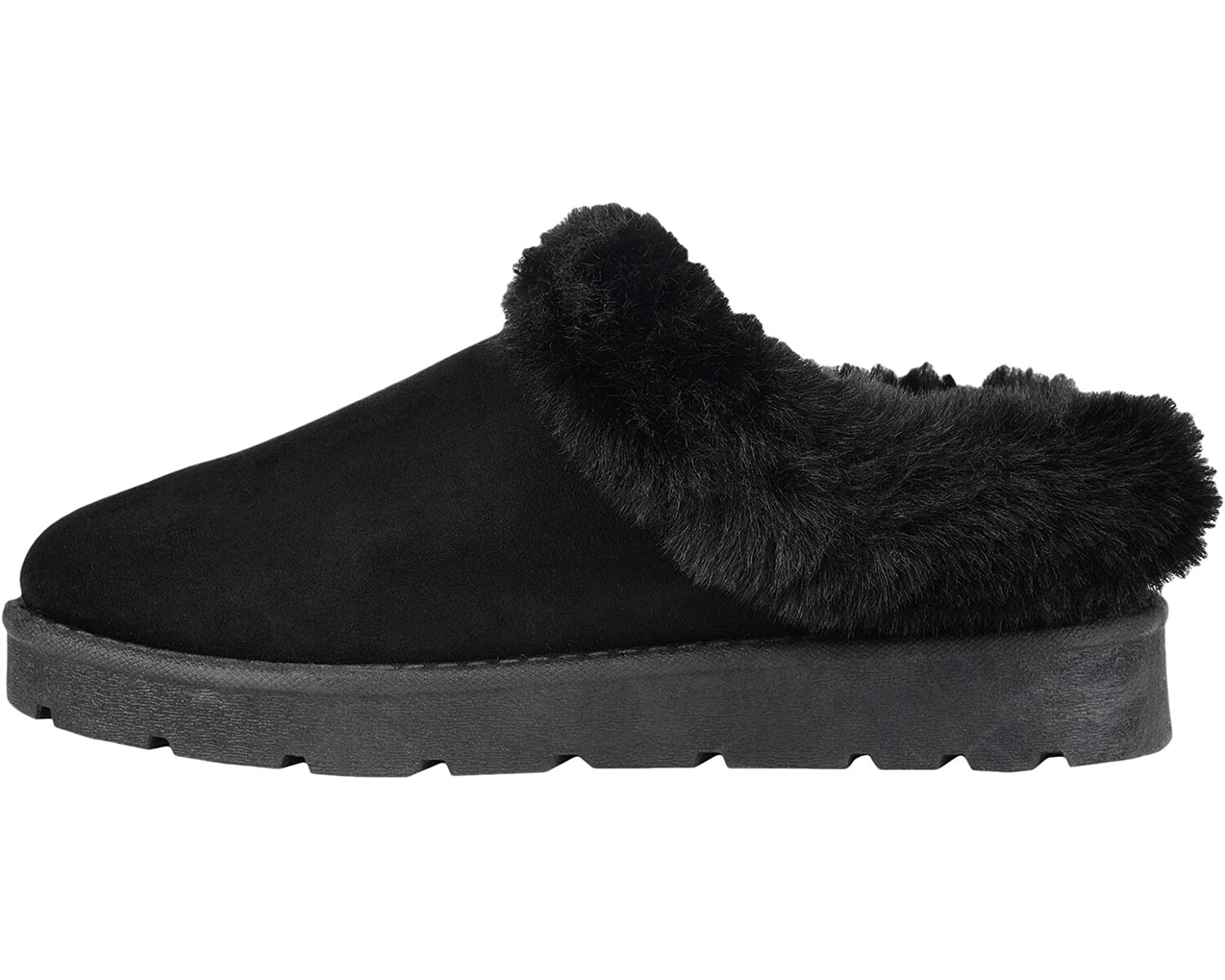 

Слипперы Faux Fur Trim Whisp Slipper Journee Collection, черный